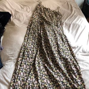 Long floral print dress